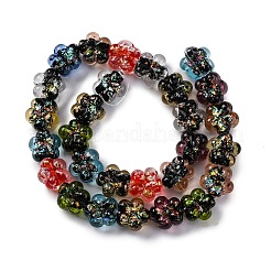 Handmade Dichroic Foil Glass Beads Strands&nbsp;DICH-U001-04H