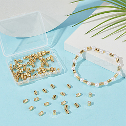 真鍮ビーズ  ゴム入り  ロンデル  スライダービーズ  18KGP本金メッキ  6x4mm  穴：0.5mm  100pc&nbsp;FIND-GO0003-33B