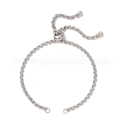 3Pcs 3 Styles 304 Stainless Steel Rolo Chain Slider Bracelet Making&nbsp;AJEW-JB01503