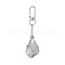 Stainless Steel Braided Chain Macrame Pouch Empty Stone Holder Pendant Decorations&nbsp;HJEW-JM02055