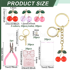 DIY Cherry Keychain Making Kits&nbsp;DIY-PH0035-12
