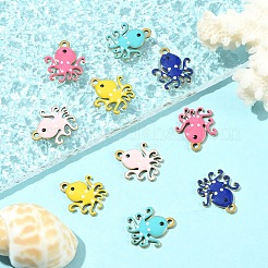 10Pcs 5 Colors Ion Plating(IP) 201 Stainless Steel Charms&nbsp;STAS-YW0003-45