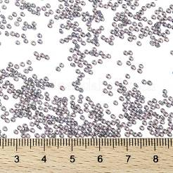 MIYUKIラウンドロカイユビーズ  日本製シードビーズ  （rr360)裏地付きライトアメジストab  15/0  1.5mm  穴：0.7mm  約27777個/50g&nbsp;SEED-X0056-RR0360