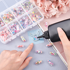 8 Colors Openable Transparent Plastic Capsule Container&nbsp;KY-OC0001-05
