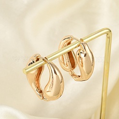 Brass Hoop Earrings for Women&nbsp;LS-EJEW-U041-09G