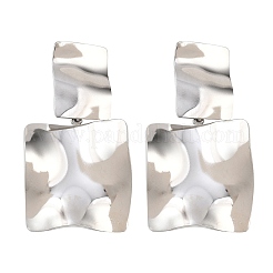 304ステンレススチール製スクエアダングルスタッドピアス  ステンレス鋼色  40.5x22mm&nbsp;LS-EJEW-K268-79A-P