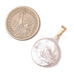 Natural Baroque Keshi Pearl Pendants with Stainless Steel Snap on Bails&nbsp;PALLOY-JF05101