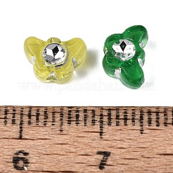 プラスチック蝶のビーズ  シルバーライン入り  ミックスカラー  5.5x8x4mm  穴：1.2mm  約4545個/500g&nbsp;KY-Q002-05