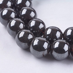 Magnetic Synthetic Hematite Beads Strands&nbsp;X-G-Q893-10mm