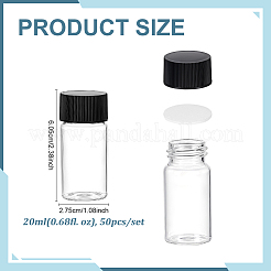 50Pcs Glass Empty Sample Bottle&nbsp;CON-PH0003-43