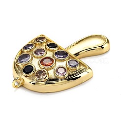 Autumn Theme Brass Micro Pave Cubic Zirconia Pendants&nbsp;ZIRC-L100-032G