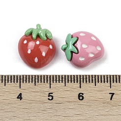 オペーク樹脂カボション  苺  ミックスカラー  9~14.5x7~12.5x5~7.5mm&nbsp;RESI-K043-02