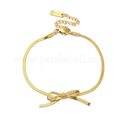 304 Stainless Steel Herringbone Chains Bracelets&nbsp;BJEW-C084-01G