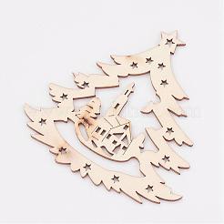 Undyed Wooden Pendant&nbsp;WOOD-K005-03