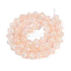 Transparent Crackle Glass Beads Strands&nbsp;GLAA-Q115-04A-09