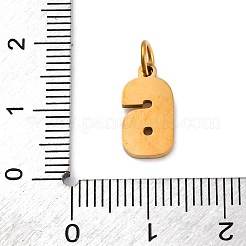 304ステンレススチールチャーム  丸カン付き  数6  18KGP本金メッキ  13x7x1mm  穴：3mm&nbsp;LS-STAS-A106-01G-06