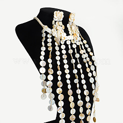 Shell Multi-Layer Disc Necklaces & Stud Earring Sets for Women&nbsp;WG912B9-03