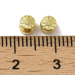めっき合金ビーズラック  長持ちメッキ  花とバレル  18KGP本金メッキ  4x4mm  穴：1.7mm&nbsp;PALLOY-P296-01G