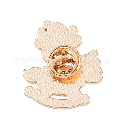 クリスマスエナメルピン  バックパック用合金ラペルピンバック  ライトゴールド  鹿  30x27mm&nbsp;JEWB-F041-01D
