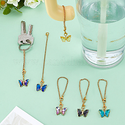 6Pcs Brass Micro Pave Clear Cubic Zirconia Cup Charms&nbsp;HJEW-PH02259
