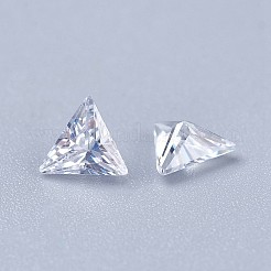 Cubic Zirconia Pointed Back Cabochons&nbsp;ZIRC-WH0001-A08