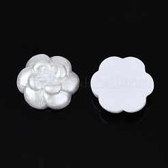 オペーク樹脂カボション  花  ホワイト  15x15x5mm&nbsp;CRES-S302-56