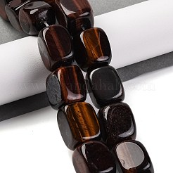 Natural Red Tiger Eye Dyed & Heated Beads Strands&nbsp;G-H040-A01-01