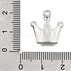 UVメッキ合金クリスタルラインストーンペンダント  クラウンチャーム  プラチナ  17x16x3mm  穴：1.8mm&nbsp;RB-CBAD37D-34P