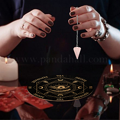 AHADEMAKER 1Pc Cone/Spike/Pendulum Natural Rose Quartz Stone Pendants&nbsp;DIY-GA0004-30A