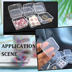プラスチックボックス30個  ビーズ保存容器  正方形  透明  4.5x4.5x2cm  内径：4.1x4.1のCM&nbsp;CON-SP0001-04