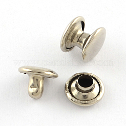 フラット木箱のプルハンドルノブを鉄  プラチナ  6x8mm  ピン：3mm  8x4mm  穴：3mm  約10000のセット/袋&nbsp;IFIN-R203-60P