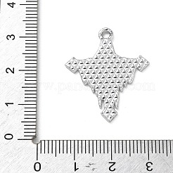 ハロウィンアロイエナメルペンダント  プラチナ  クロスチャーム  28x23.5x1mm  穴：2mm&nbsp;AL-CBA492B-01F-P