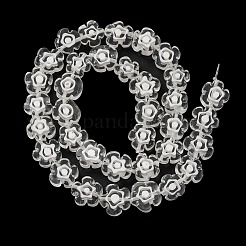 ハンドメイドミッレフィオーリ ランプワークビーズ連売り  プラム  透明  9.5x10.5x3.5mm  穴：0.8mm  約35個/連  14.17''（36センチメートル）&nbsp;LAMP-G164-03P