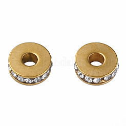 201 Stainless Steel Clear Cubic Zirconia Beads&nbsp;STAS-N087-58