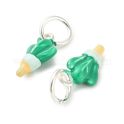 合金エナメルチャーム  丸カン付き  野菜  14.5x7.5x4mm  穴：5mm&nbsp;ENAM-I080-01S-03
