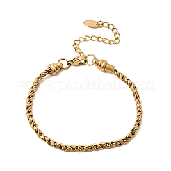 304 Stainless Steel Rope Chains Bracelets for Women&nbsp;BJEW-A158-02C-G