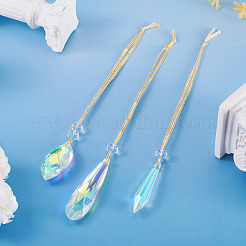 3Pcs 3 Styles Glass Suncatchers for Outdoor Garden Hanging Decoration&nbsp;HJEW-TADJ0001-04