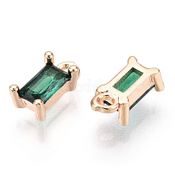 Brass Cubic Zirconia Charms&nbsp;X1-KK-S350-367L