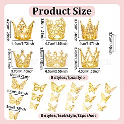 Alloy Rhinstone Crowns Cake Topper&nbsp;DIY-AN0001-30