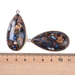 Dyed Synthetic Imperial Jasper Pendants&nbsp;G-P529-02G