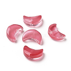 透明なスプレー塗装ガラスビーズ  三日月  ミックスカラー  14x9.5x5mm  穴：1mm&nbsp;X-GLAA-I050-04