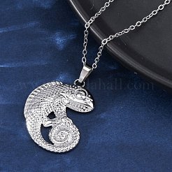 304 Stainless Steel Pendant Necklaces&nbsp;NJEW-H059-07P