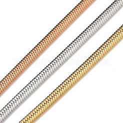 304 Stainless Steel Multi Layered Flat Snake Chain Necklaces&nbsp;NJEW-H043-08MC