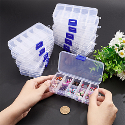 10 Grids Plastic Bead Storage Containers&nbsp;CON-WH0086-053A