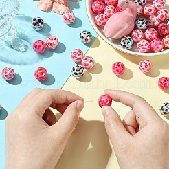 50Pcs UV Plating Opeque Acrylic Beads&nbsp;MACR-CJ0001-99