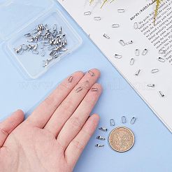 304ステンレススチールスナップオンベイル  ステンレス鋼色  7x2.5x3.5mm  穴：3x6.5mm  100個/箱&nbsp;STAS-UN0016-13P
