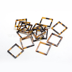セルロースアセテート（樹脂）ペンダント  菱形  ゴールデンロッド  45x45x2.5mm  穴：1.5mm  一辺の長さ32.5mm&nbsp;LS-X-KY-S116-A-A301