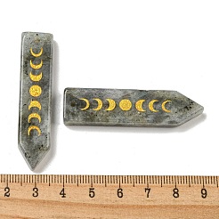 Natural Labradorite Moon Phase Pendants&nbsp;G-C145-01E
