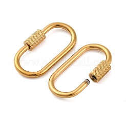 304 Stainless Steel Screw Carabiner Lock Charms&nbsp;STAS-K192-01G-A