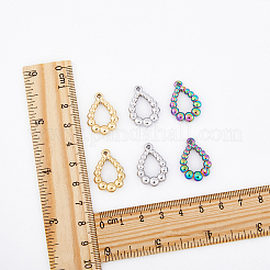 18Pcs 3 Colors Ion Plating(IP) 304 Stainless Steel Pendants&nbsp;STAS-DC0014-14